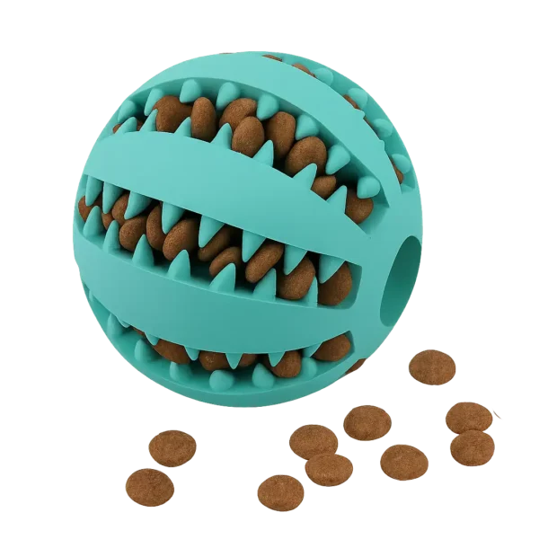 Interactive Dog Toy Ball – Rubber Chew & Treat Feeder